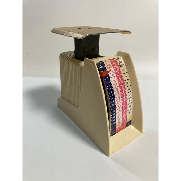 Hanson  Postal Scale 1 Pound Vintage 1975 Model 1546A Platform Dial Rates - Picture 6 of 9